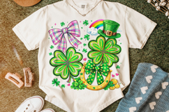 Shamrock PNG, Coquette Bow St Patrick's Day PNG, Lucky PNG Product Image 5