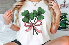 Coquette St Patrick’s day Bow PNG, Lucky Babe PNG Product Image 2