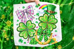 Shamrock PNG, Coquette Bow St Patrick's Day PNG, Lucky PNG Product Image 6