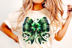 St Patrick&#039;s Day Coquette Bow PNG, St Patricks Day Bow PNG Product Image 2