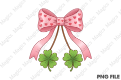Coquette St Patrick's Day Bow Png Product Image 1