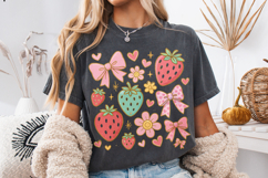Boho Strawberry Coquette PNG, Preppy Strawberries, Summer Product Image 4