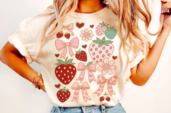 Boho Strawberry Coquette PNG, Preppy Strawberries, Summer Product Image 2
