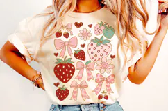 Boho Strawberry Coquette PNG, Preppy Strawberries, Summer Product Image 2