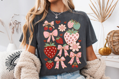 Boho Strawberry Coquette PNG, Preppy Strawberries, Summer Product Image 3