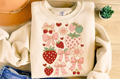 Boho Strawberry Coquette PNG, Preppy Strawberries, Summer Product Image 4