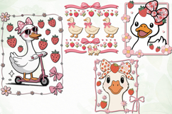 Coquette Strawberry Clipart Product Image 1