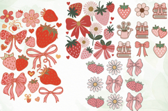 Coquette Strawberry Clipart Product Image 1