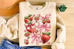 Boho Strawberry Coquette PNG, Preppy Strawberries, Summer Product Image 3