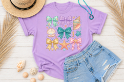 Coquette Summer Beach PNG, Coastal Bows Sublimation Product Image 2