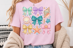 Coquette Summer Beach PNG, Coastal Bows Sublimation Product Image 3