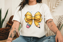 Coquette Teacher PNG, Pencil Bow School Design Product Image 4