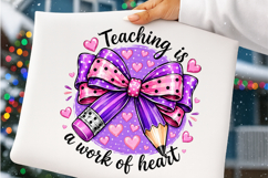 Coquette Teacher Bow PNG, Teacher Bow PNG Product Image 3
