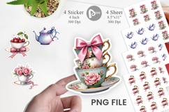 Coquette Teacup Sticker Product Image 1