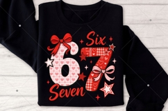 Coquette Valentine 67 Six Seven PNG,Preppy Heart Bow Product Image 4