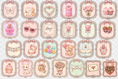 Coquette Valentines Clipart bundle | Romantic Pink Love Product Image 2
