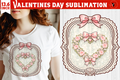 Coquette Valentines Clipart | Romantic Pink Love Sublimation Product Image 1