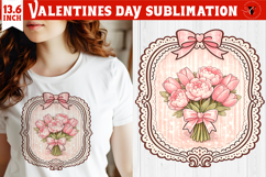 Coquette Valentines Clipart | Romantic Pink Love Sublimation Product Image 1