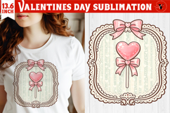 Coquette Valentines Clipart | Romantic Pink Love Sublimation Product Image 1
