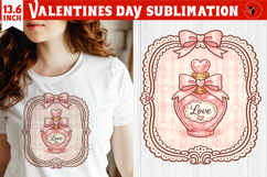Coquette Valentines Clipart | Romantic Pink Love Sublimation Product Image 1