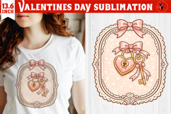 Coquette Valentines Clipart | Romantic Pink Love Sublimation Product Image 1