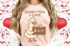 Coquette Valentine Goose PNG, Goose You Love PNG Product Image 4