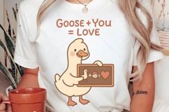 Coquette Valentine Goose PNG, Goose You Love PNG Product Image 2
