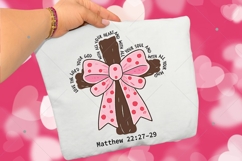 Coquette Valentine Jesus PNG, Valentine Bow Bible Verse Png Product Image 5