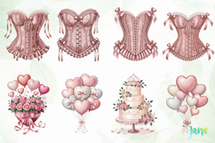 Coquette Valentine PNG Clipart Product Image 4
