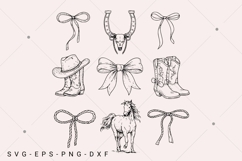 Coquette Western Cowgirl SVG,Western Cowgirl SVG, Horse Product Image 2