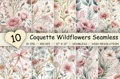 coquette wildflowers pattern, romantic floral pattern, coquette floral design, pink wildflowers pattern, romantic wildflower pattern, coquette aesthetic pattern, feminine floral pattern, pastel floral pattern, romantic botanical pattern, coquette digital 