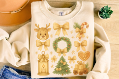 Merry Christmas PNG, Holiday PNG, Christmas Coquette Bow PNG Product Image 5