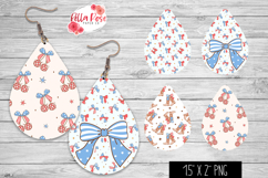 Coquette Patriot | 4th of July | 4 Sets of Teardrop Earrings Product Image 1