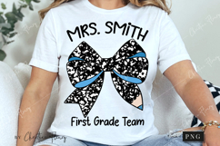 Blue Composition Pencil Bow PNG | Back To School PNG Product Image 3