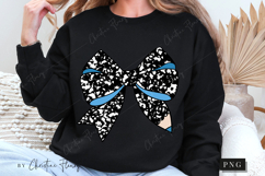 Blue Composition Pencil Bow PNG | Back To School PNG Product Image 6