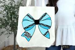 Blue Crayon Coquette Bow PNG | Back To School PNG Product Image 7