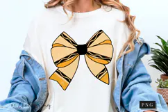 Orange Crayon Coquette Bow PNG | Back To School PNG Product Image 5