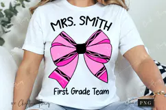 Pink Crayon Coquette Bow PNG | Back To School PNG Product Image 3