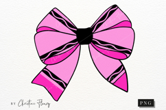 Pink Crayon Coquette Bow PNG | Back To School PNG Product Image 4