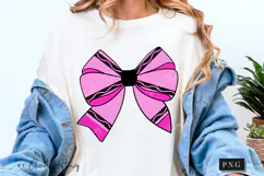 Pink Crayon Coquette Bow PNG | Back To School PNG Product Image 5