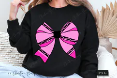 Pink Crayon Coquette Bow PNG | Back To School PNG Product Image 6