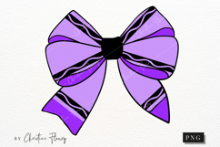 Purple Crayon Coquette Bow PNG | Back To School PNG Product Image 6