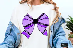Purple Crayon Coquette Bow PNG | Back To School PNG Product Image 7