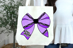 Purple Crayon Coquette Bow PNG | Back To School PNG Product Image 5