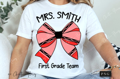 Red Crayon Coquette Bow PNG | Back To School PNG Product Image 3