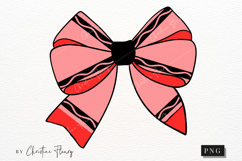 Red Crayon Coquette Bow PNG | Back To School PNG Product Image 4