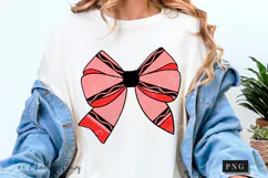 Red Crayon Coquette Bow PNG | Back To School PNG Product Image 5