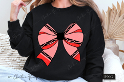 Red Crayon Coquette Bow PNG | Back To School PNG Product Image 6