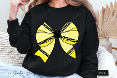 Yellow Crayon Coquette Bow PNG | Back To School PNG Product Image 6