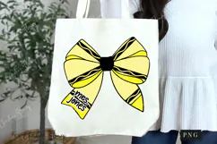 Yellow Crayon Coquette Bow PNG | Back To School PNG Product Image 7